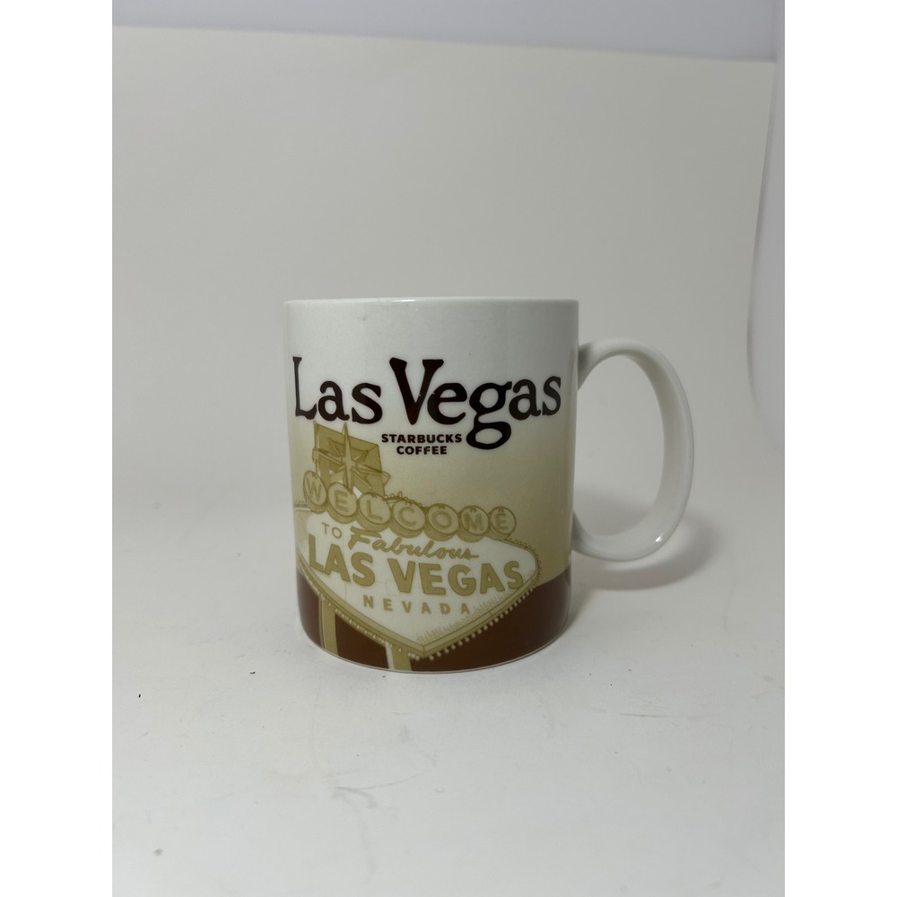 Starbucks Las Vegas Architecture Series Coffee‎ Mug 2011 Skyline Brown 16oz
